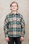 Indigofera Bryson Flannel Shirt Grey/Beige/Petrol/Red
