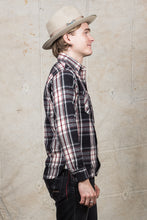 Sugar Cane & Co Twill Check Flannel Work Shirt Black