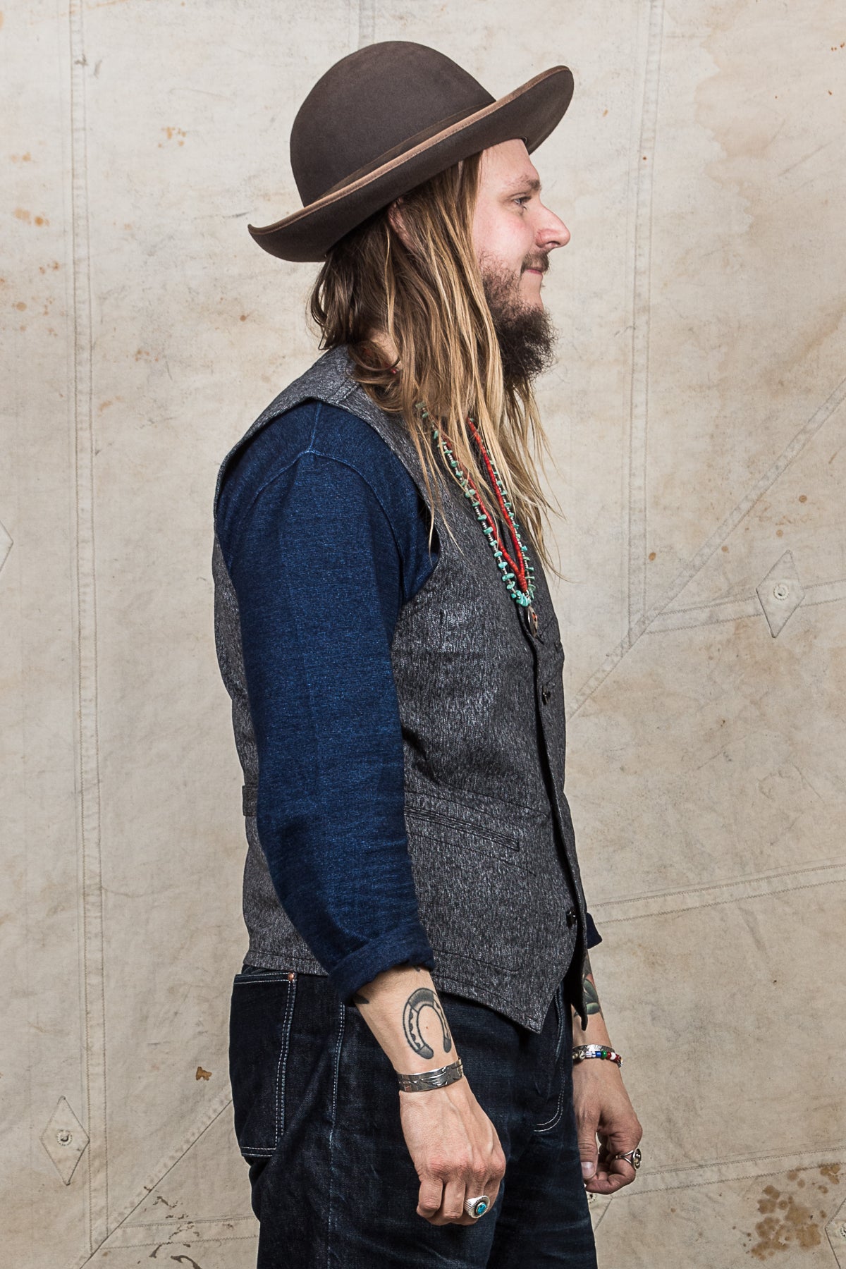 Sugar Cane & Co. Cotton Covert Work Vest