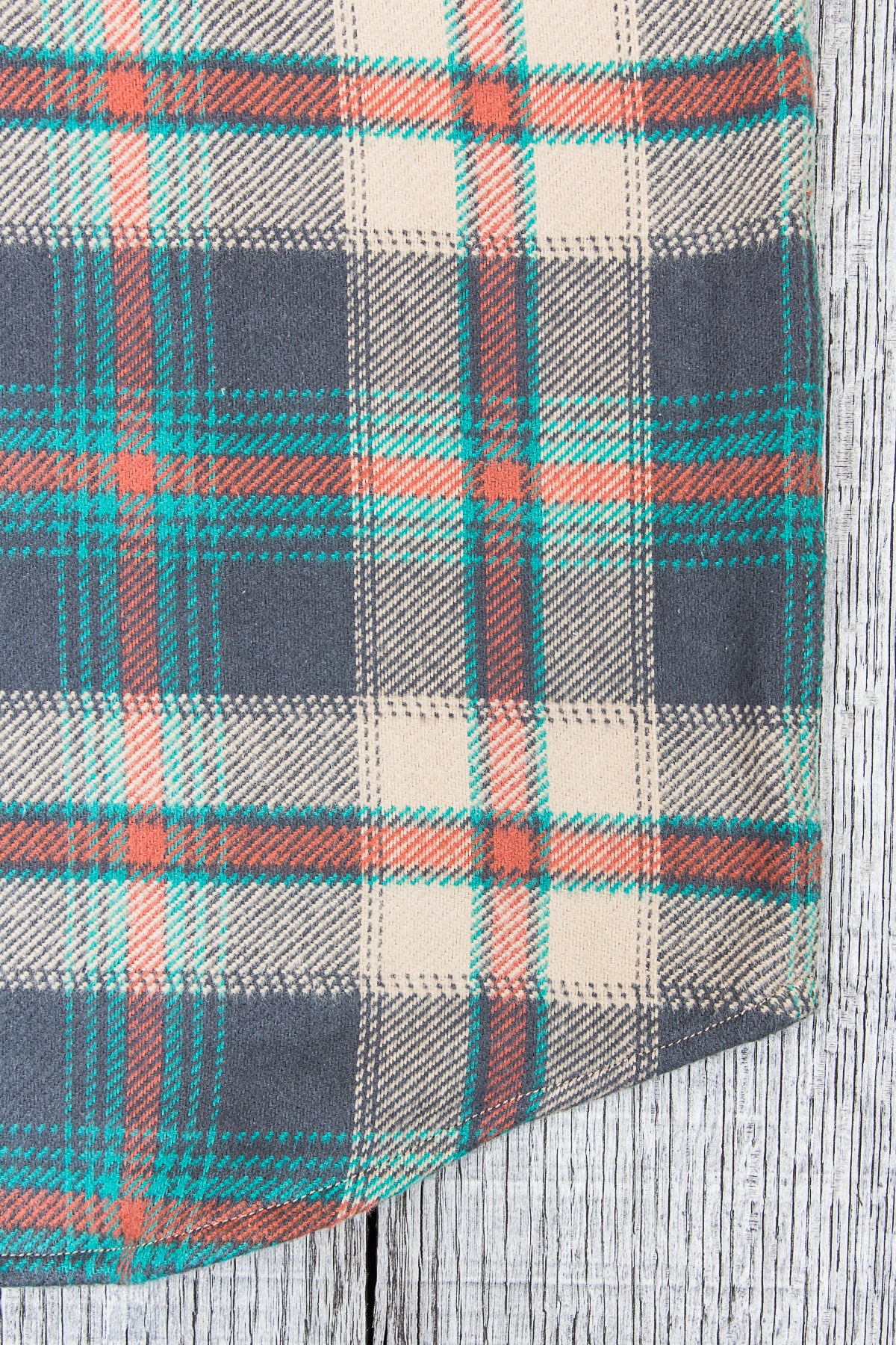 Indigofera Bryson Flannel Shirt Grey/Beige/Petrol/Red