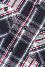 Sugar Cane & Co Twill Check Flannel Work Shirt Black
