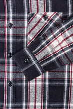 Sugar Cane & Co Twill Check Flannel Work Shirt Black