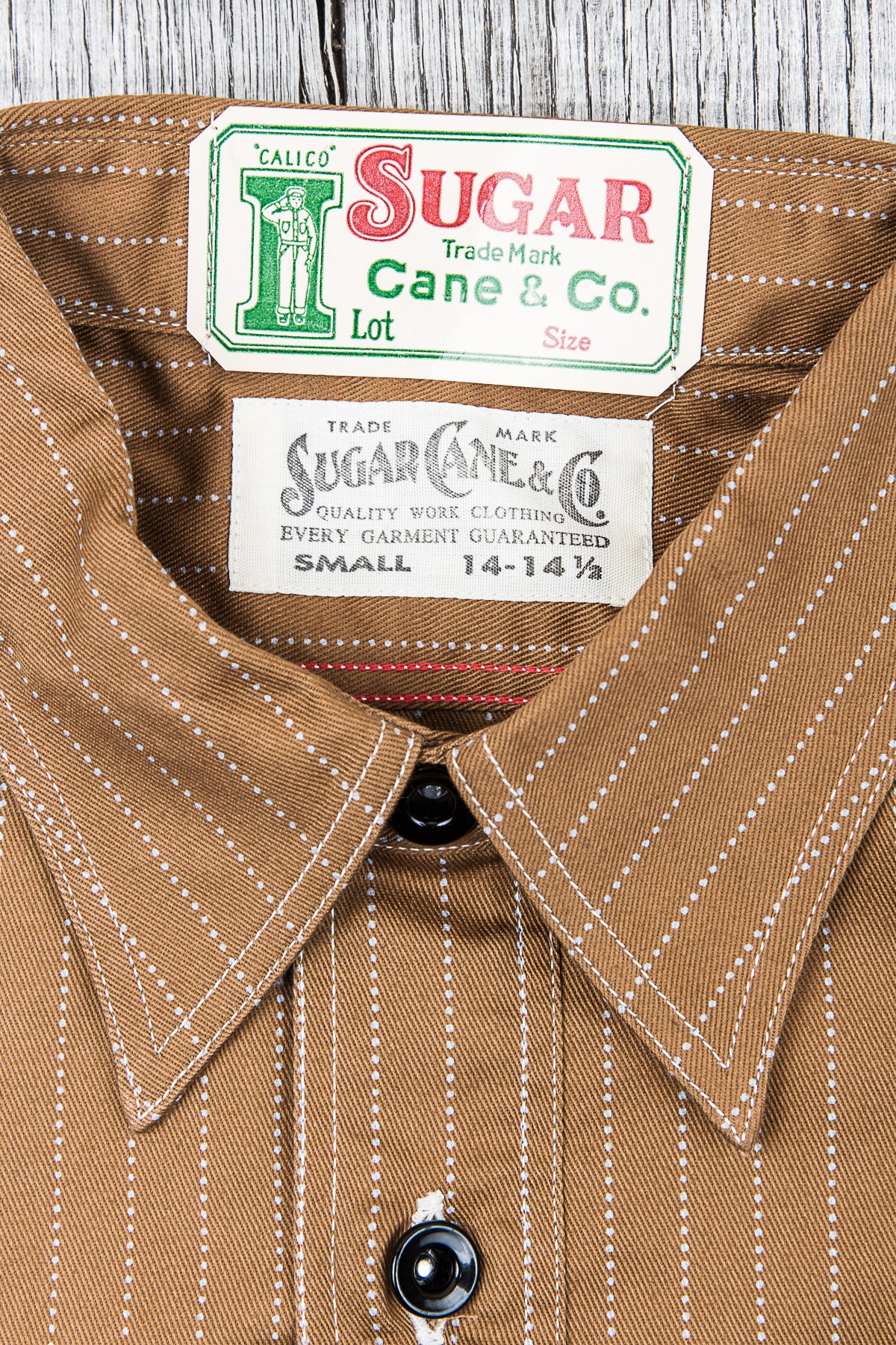 Sugar Cane & Co. Brown Wabash Stripe Work Shirt