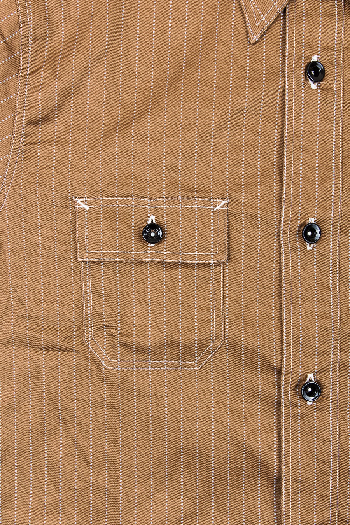 Sugar Cane & Co. Brown Wabash Stripe Work Shirt