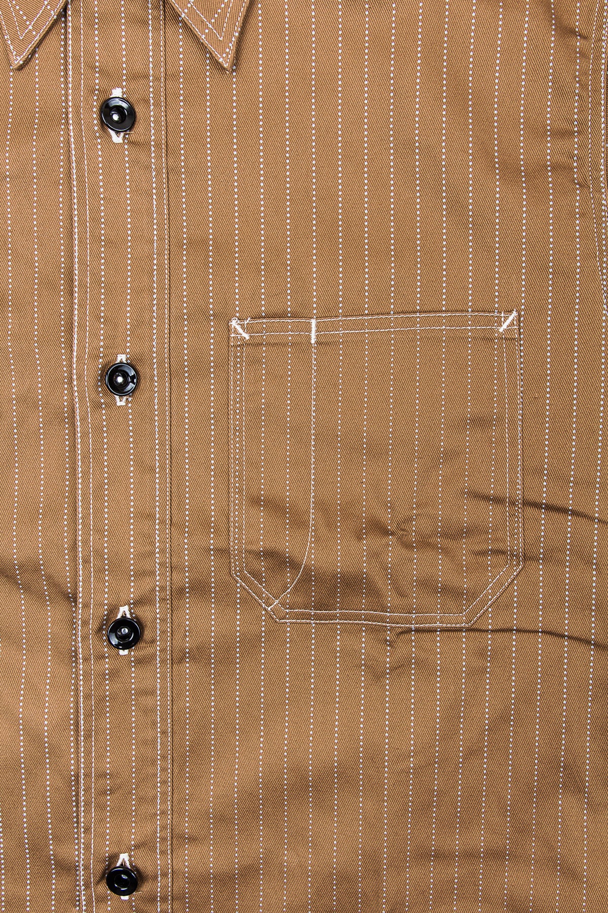 Sugar Cane & Co. Brown Wabash Stripe Work Shirt