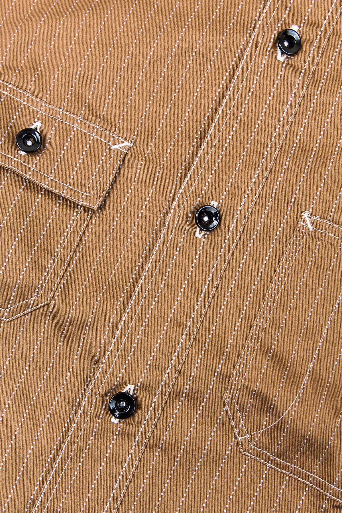 Sugar Cane & Co. Brown Wabash Stripe Work Shirt