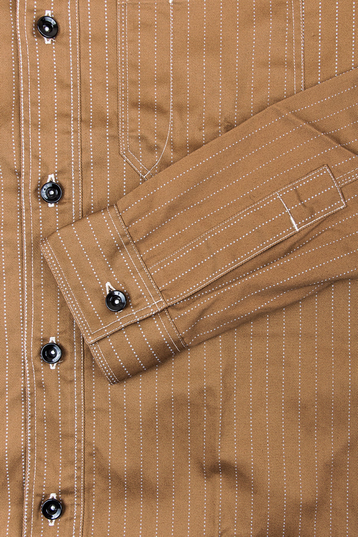 Sugar Cane & Co. Brown Wabash Stripe Work Shirt