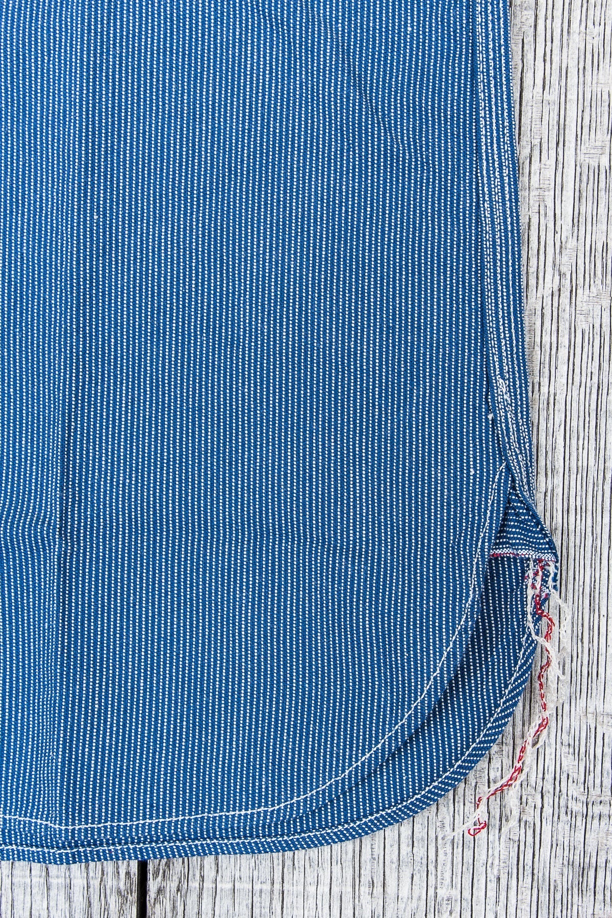 Sugar Cane & Co. Blue Striped Work Shirt SC25511