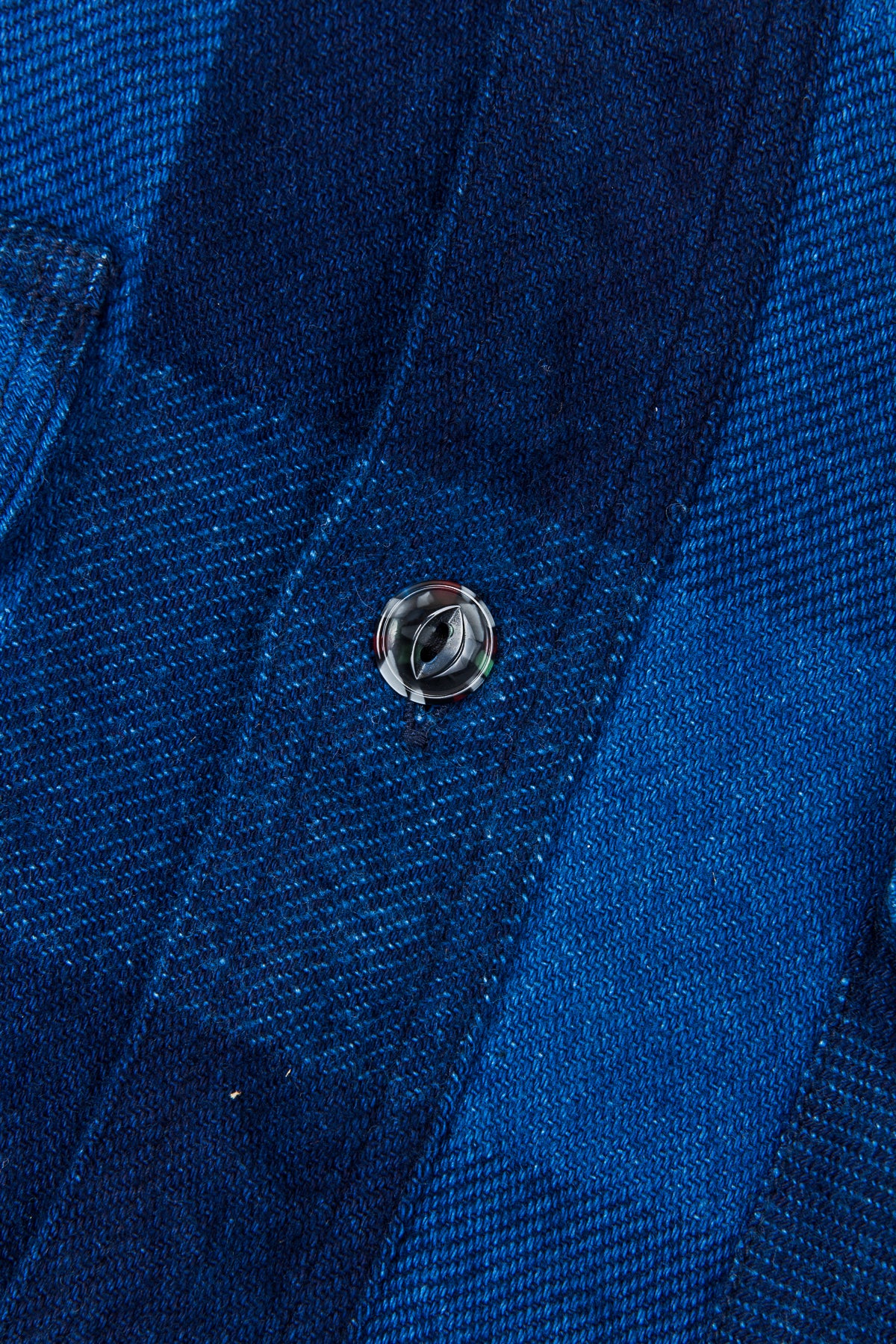Sugar Cane & Co Fiction Romance Indigo Dyed Buffalo Check Flannel Shirt