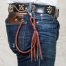 Lone Wolf Leathers Braided Wallet Leash Saddle Tan
