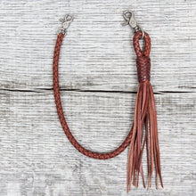 Lone Wolf Leathers Braided Wallet Leash Saddle Tan