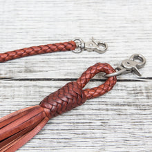 Lone Wolf Leathers Braided Wallet Leash Saddle Tan