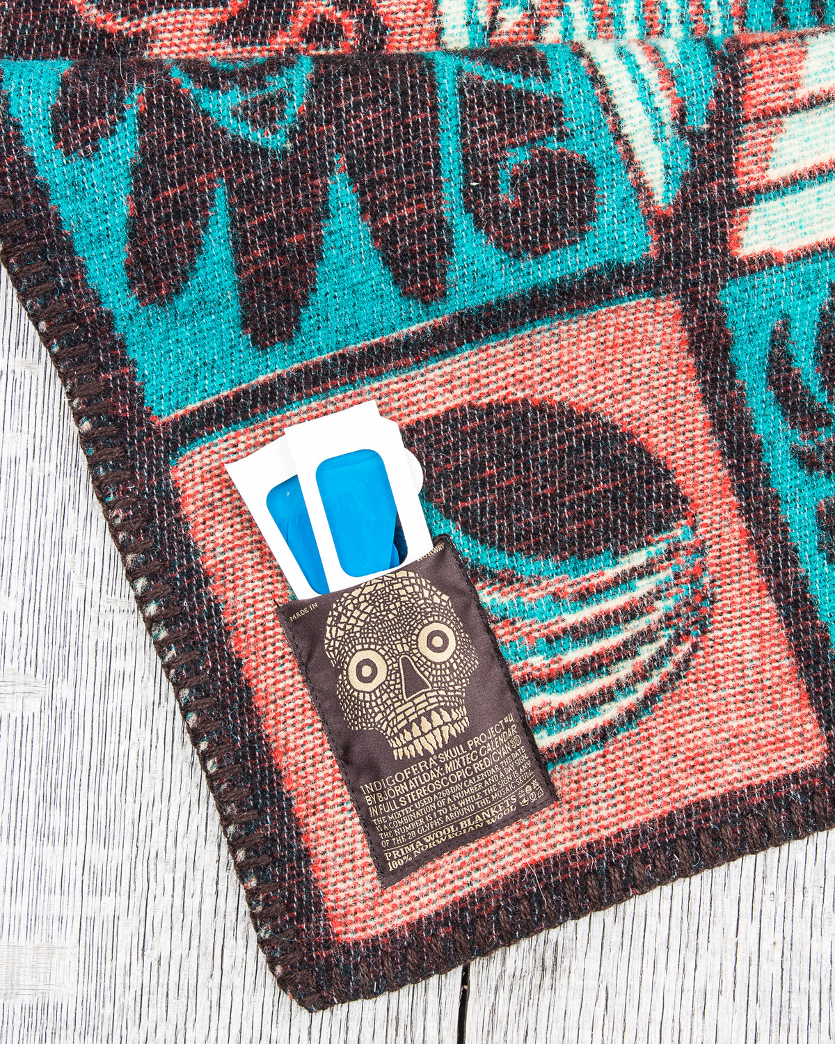 Indigofera Pure Wool Blanket Mixtec 3D