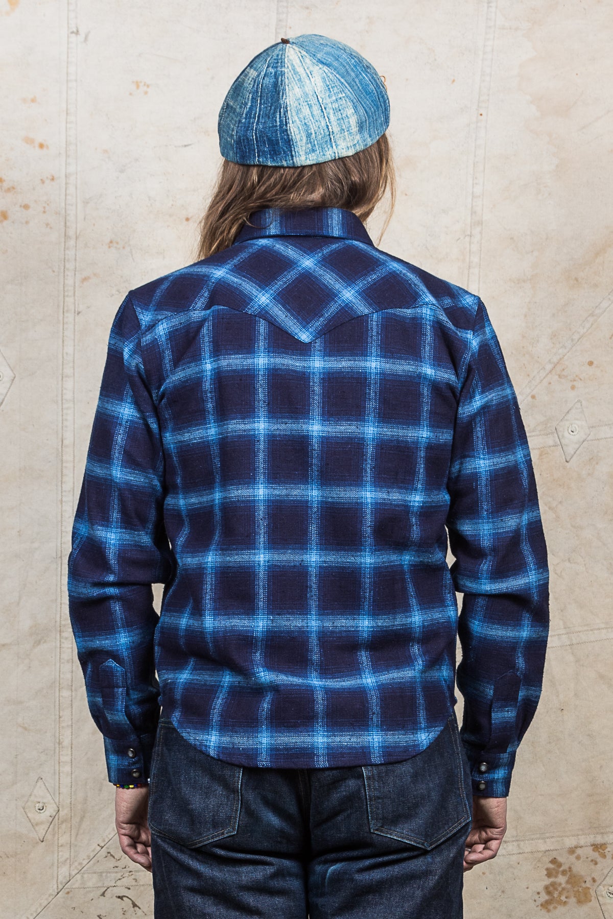 Indigofera Dawson Shirt Japanese Selvage Flannel Indigo Check