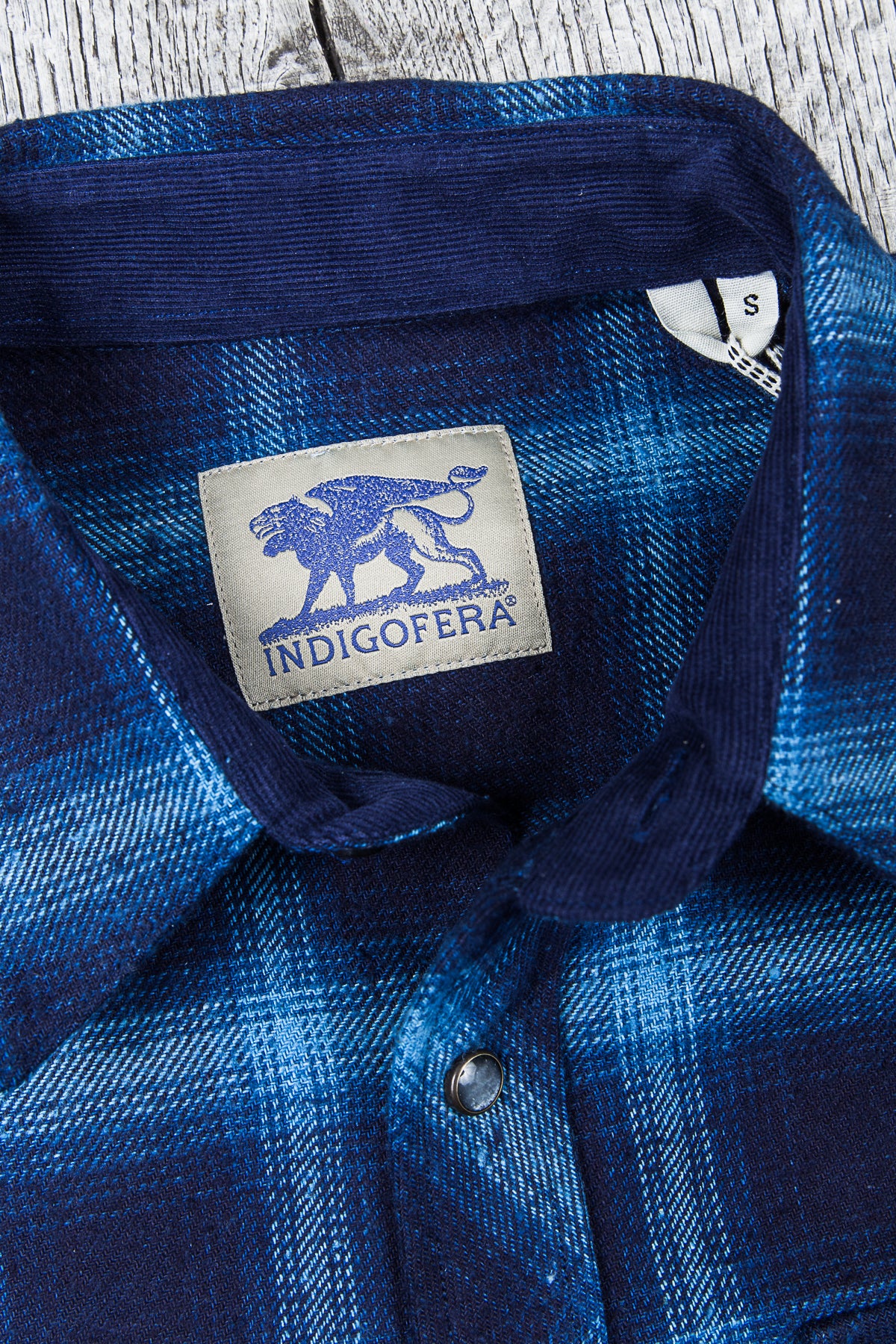 Indigofera Dawson Shirt Japanese Selvage Flannel Indigo Check