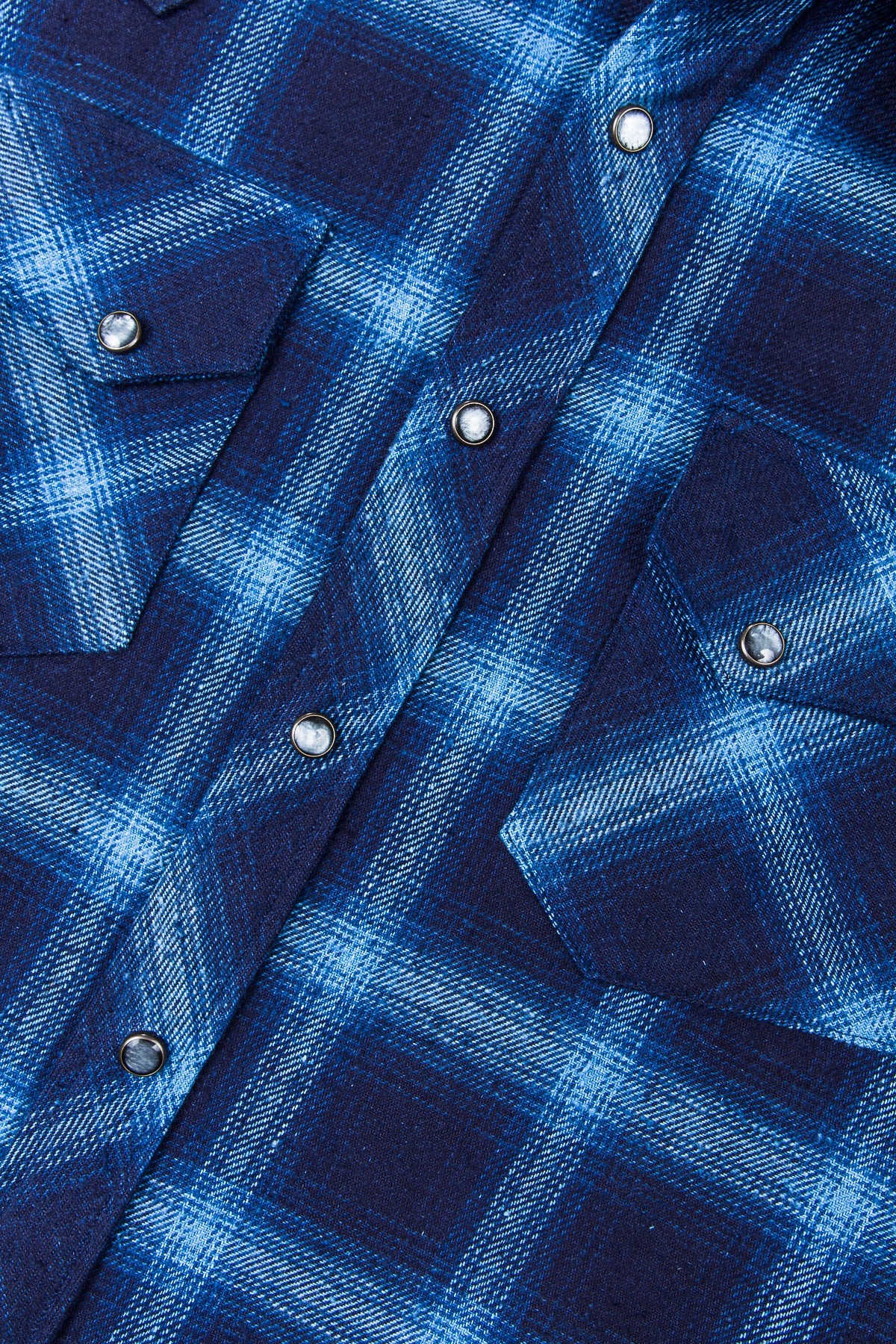 Indigofera Dawson Shirt Japanese Selvage Flannel Indigo Check