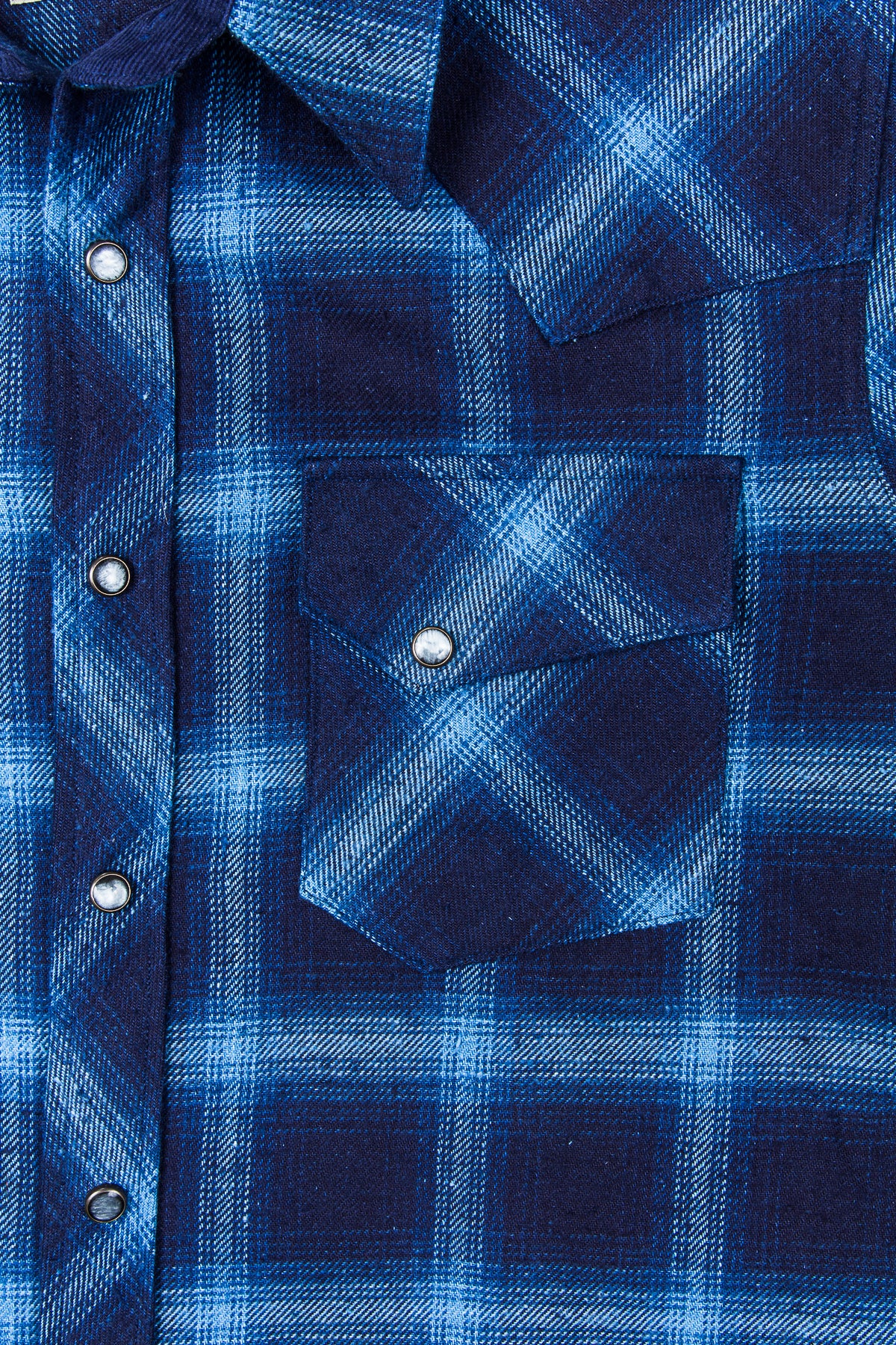 Indigofera Dawson Shirt Japanese Selvage Flannel Indigo Check