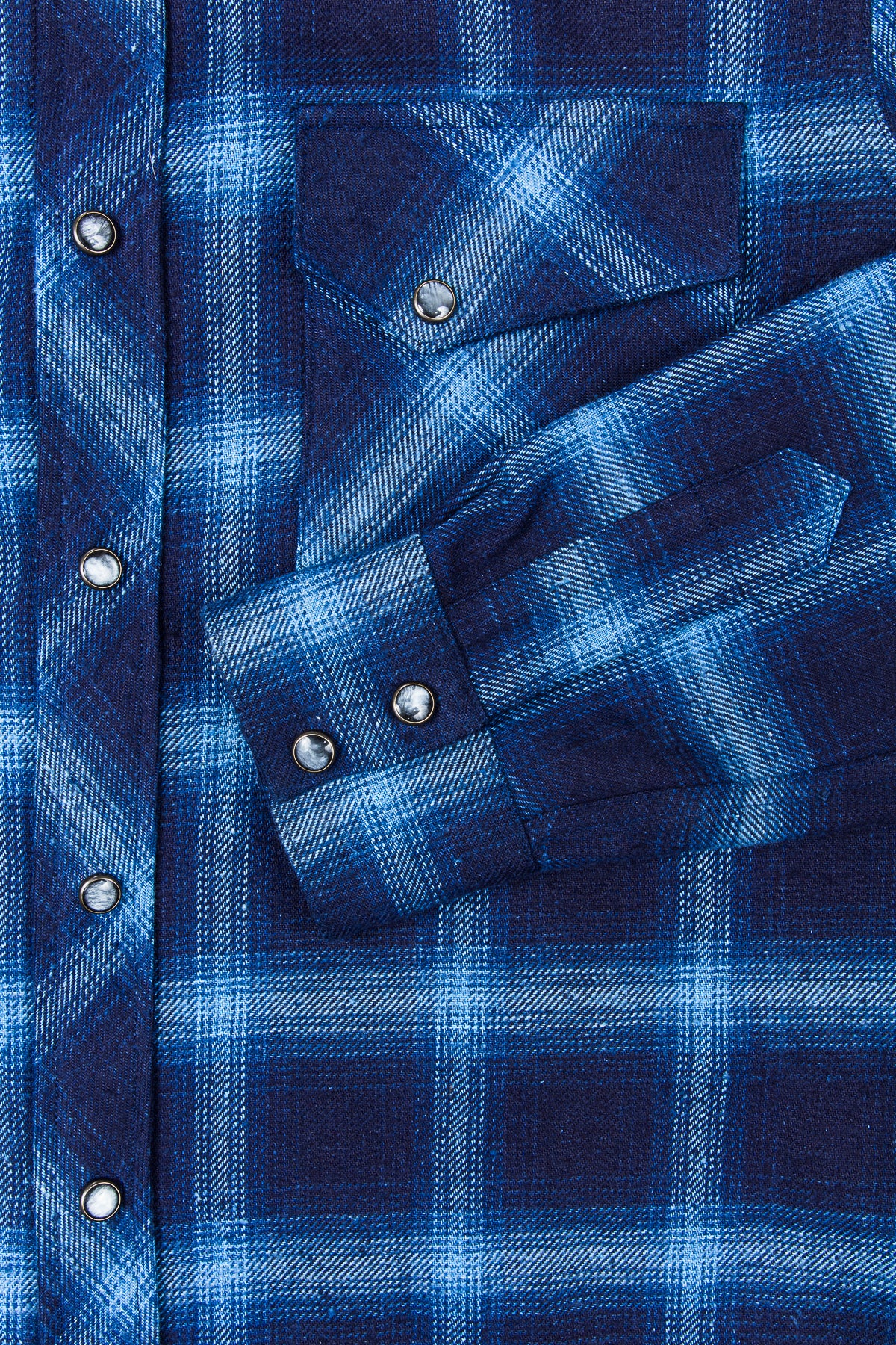 Indigofera Dawson Shirt Japanese Selvage Flannel Indigo Check
