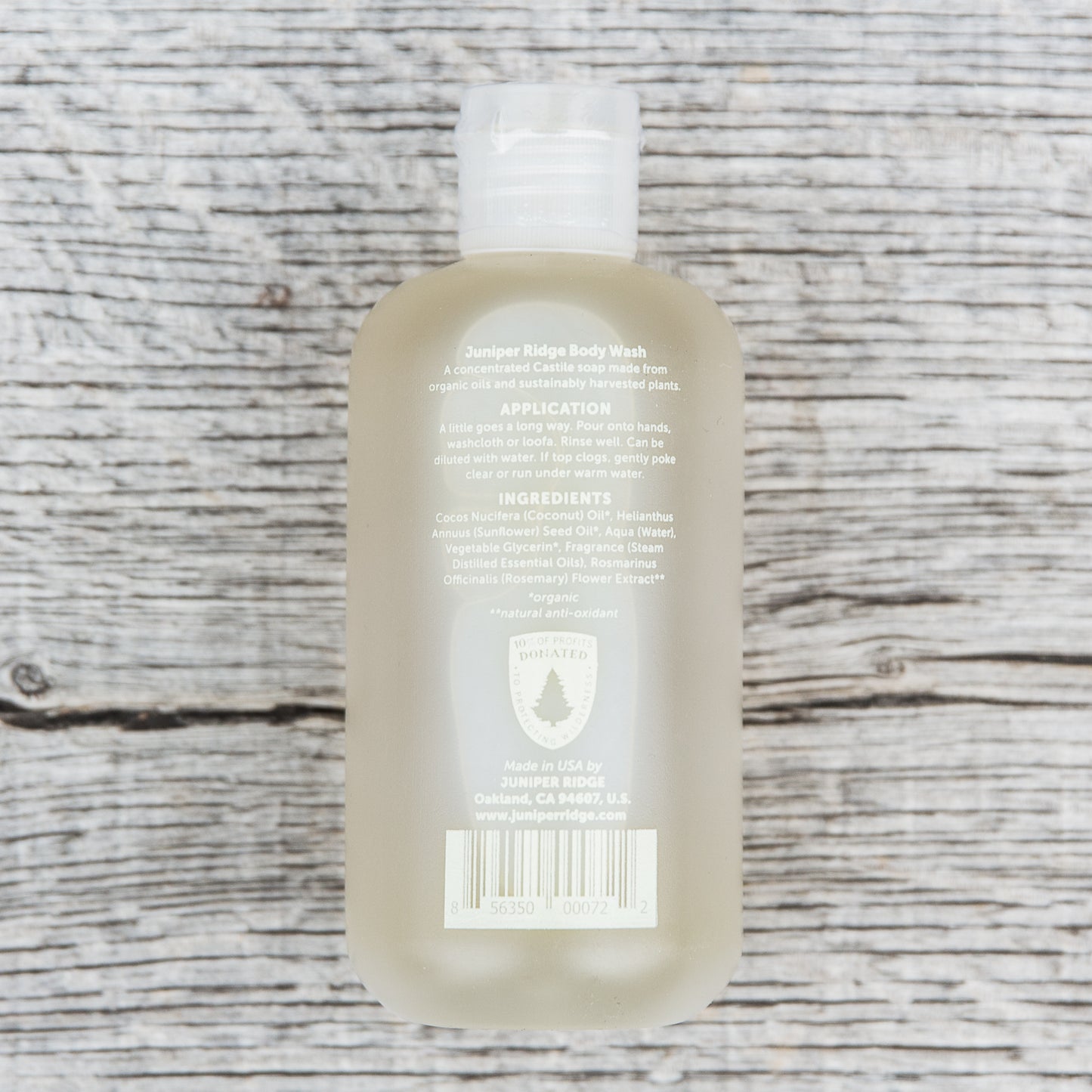 Juniper Ridge Organic Body Wash Sierra Forest 8oz