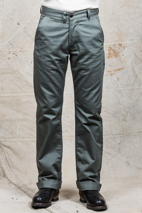Indigofera Quinn Pants Bell Sateen Huey Green