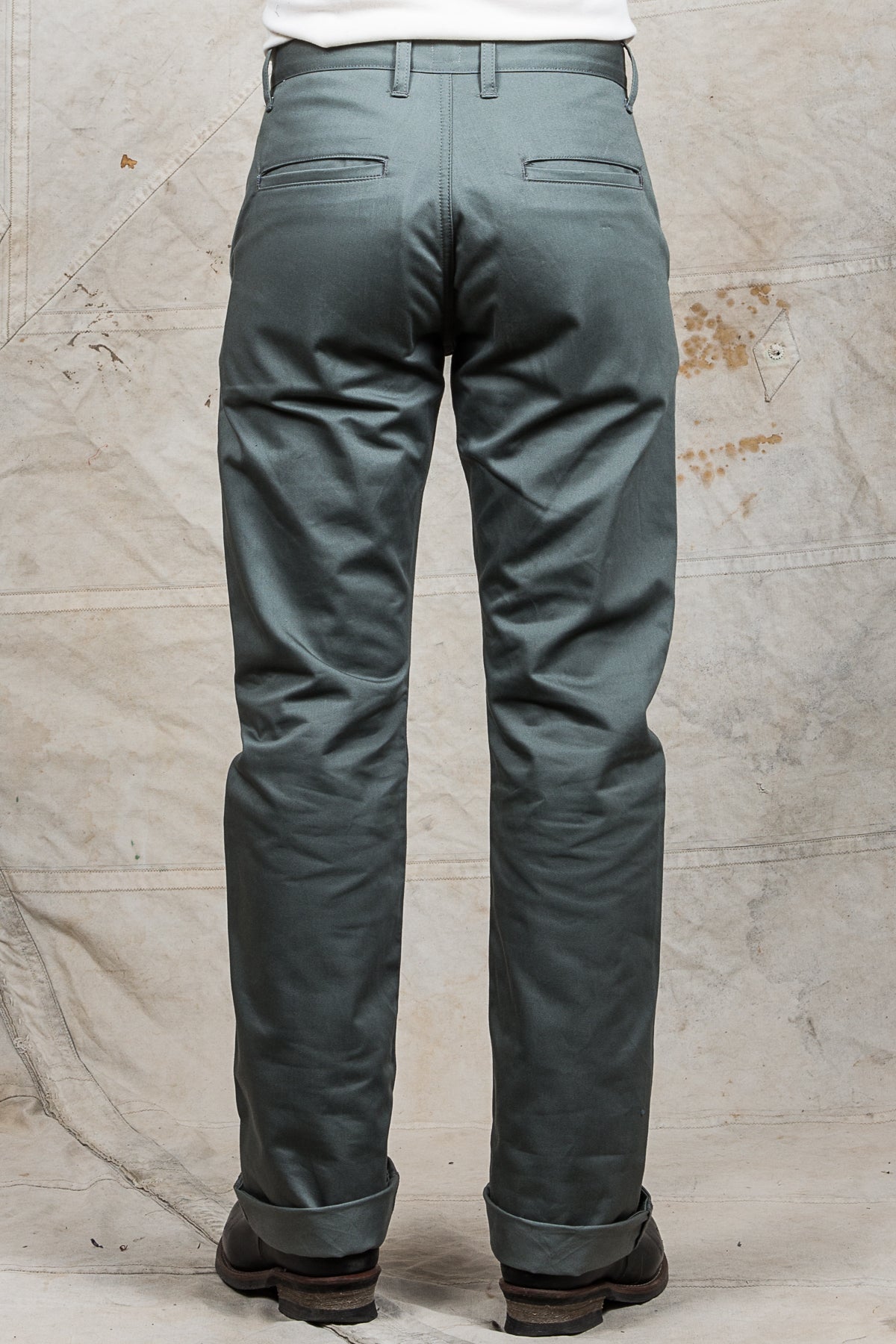 Indigofera Quinn Pants Bell Sateen Huey Green