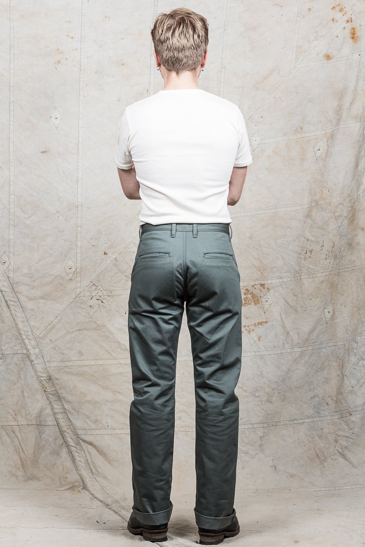 Indigofera Quinn Pants Bell Sateen Huey Green