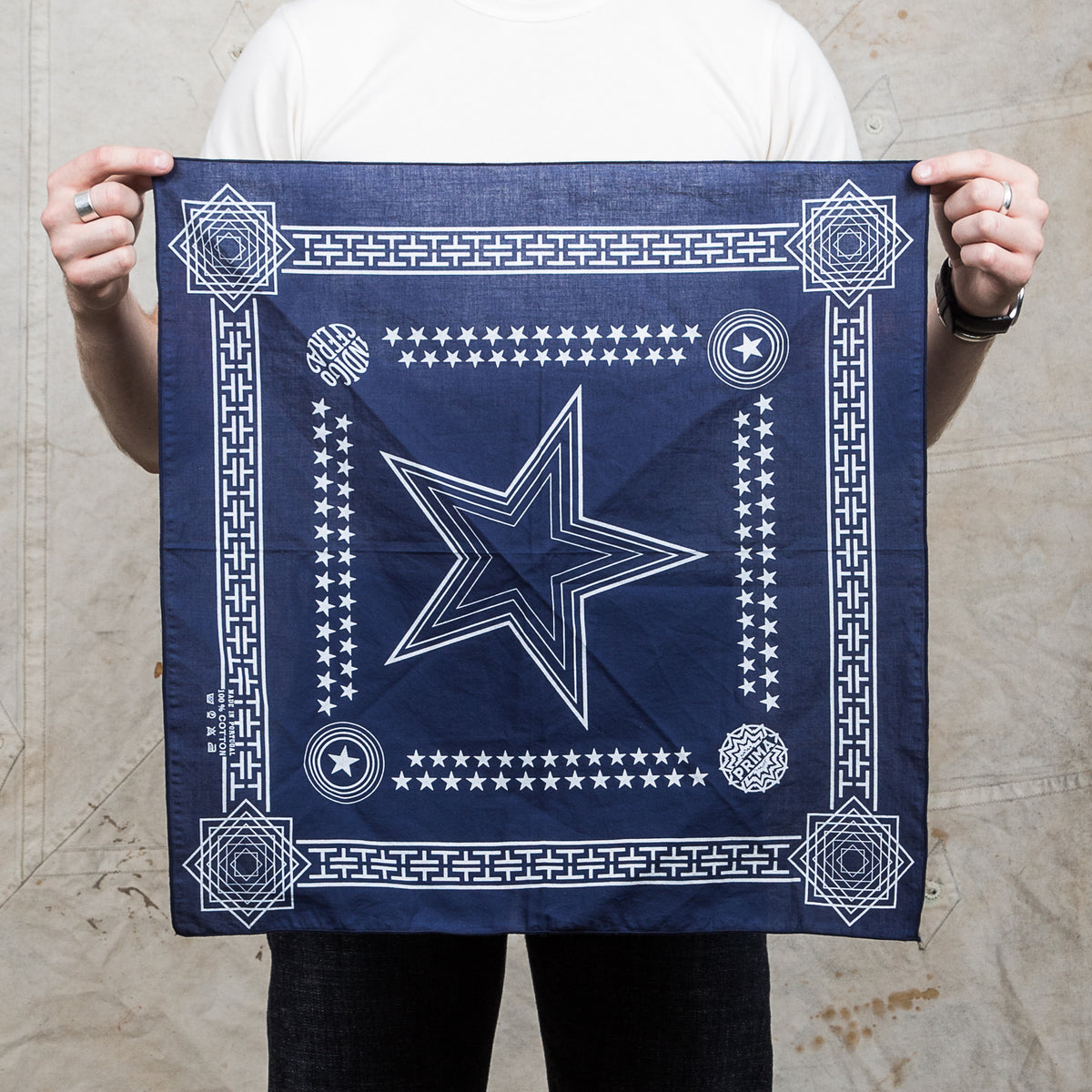 Indigofera Bandana Star Print Navy