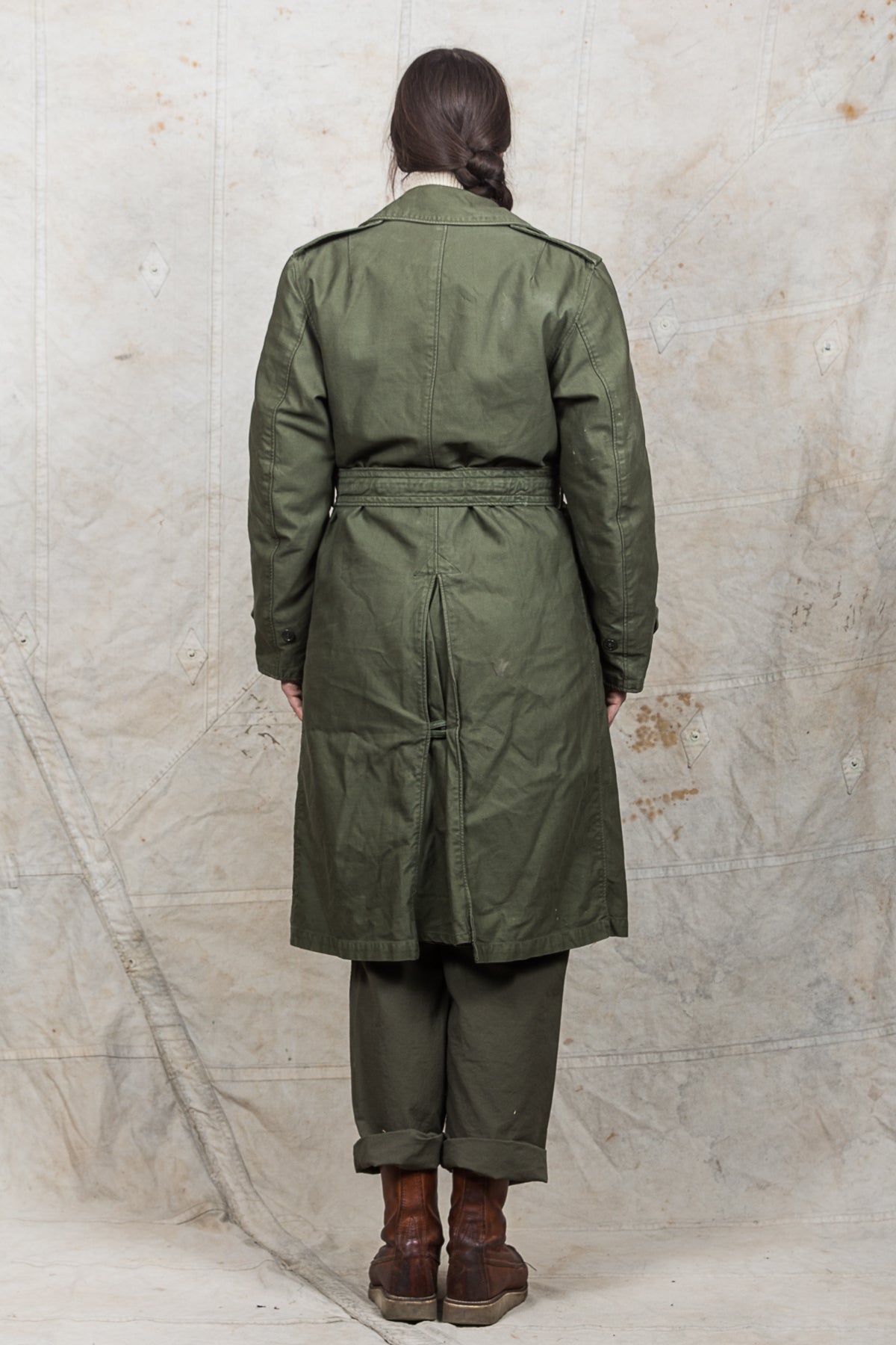Vintage 1950s US Army Cotton Sateen Coat W/Removable Wool Liner