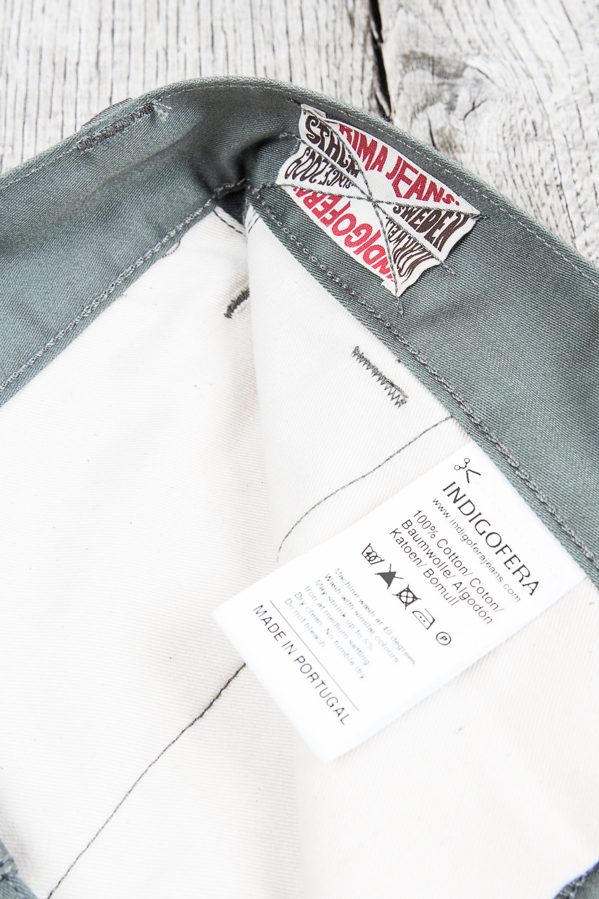 Indigofera Quinn Pants Bell Sateen Huey Green