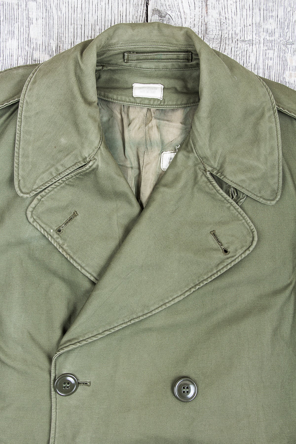 Vintage 1950s US Army Cotton Sateen Coat W/Removable Wool Liner