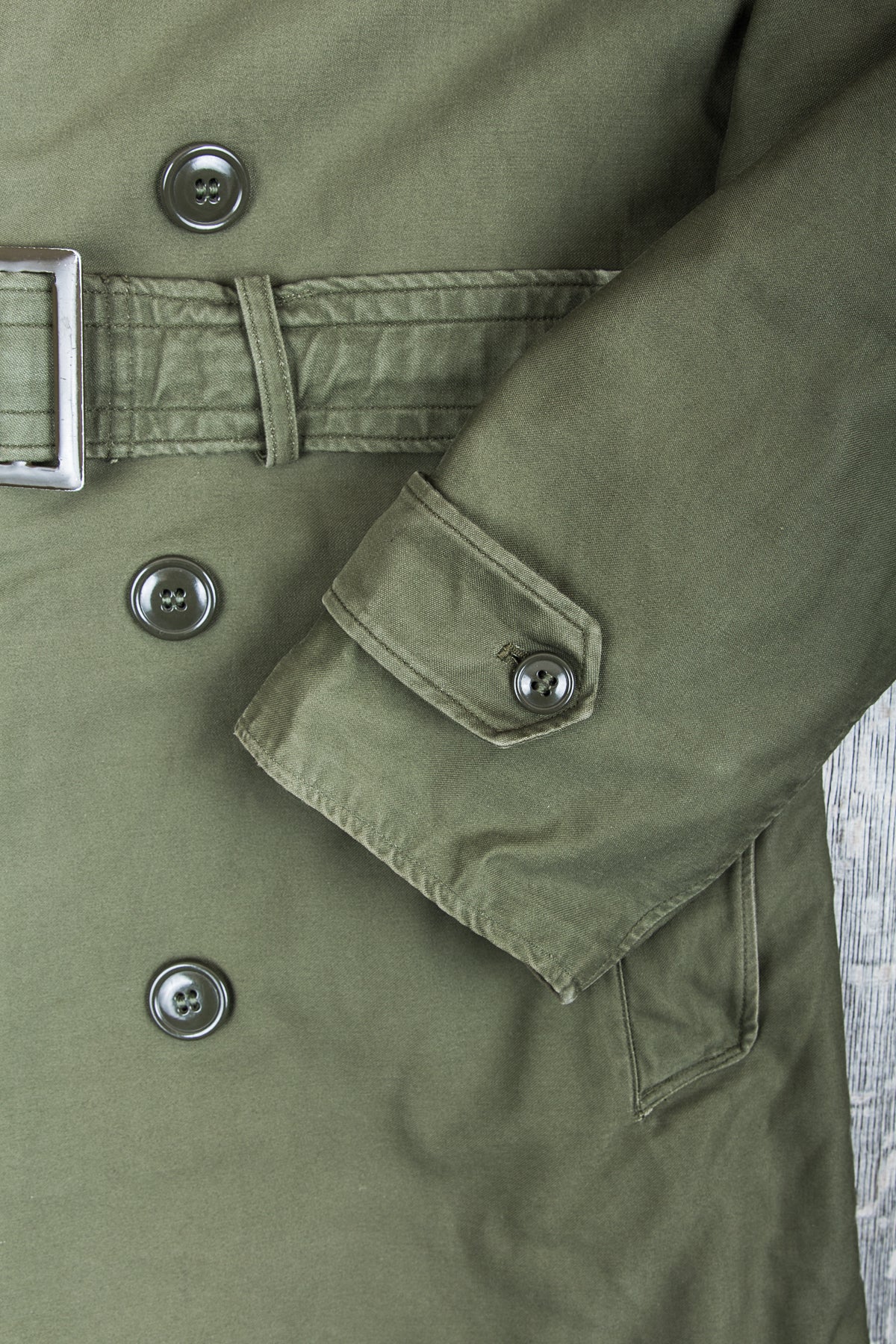 Vintage 1950s US Army Cotton Sateen Coat W/Removable Wool Liner