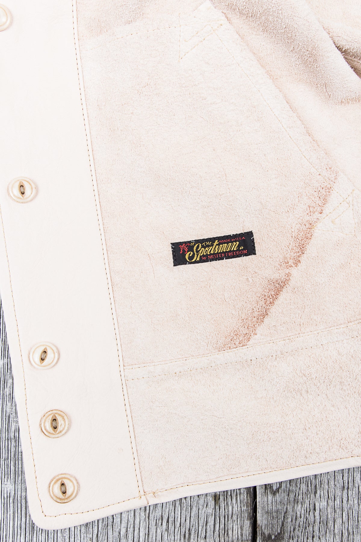 Mister Freedom Natural Campus Leather Jacket Veg Tanned