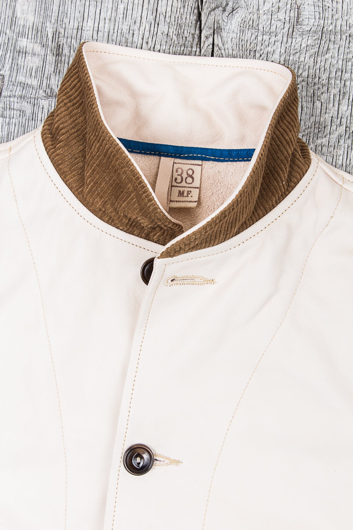 Mister Freedom Natural Campus Leather Jacket Veg Tanned