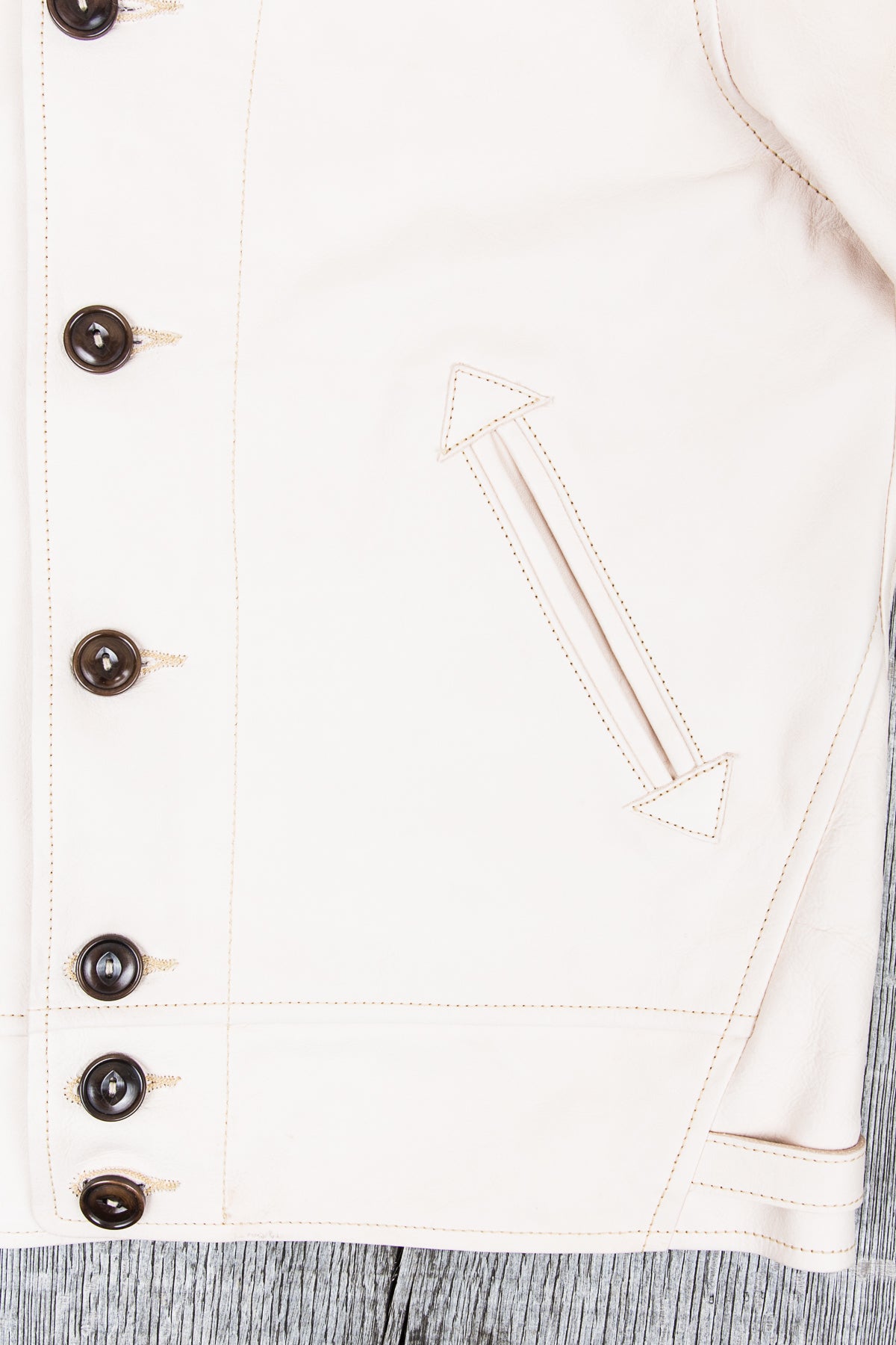 Mister Freedom Natural Campus Leather Jacket Veg Tanned