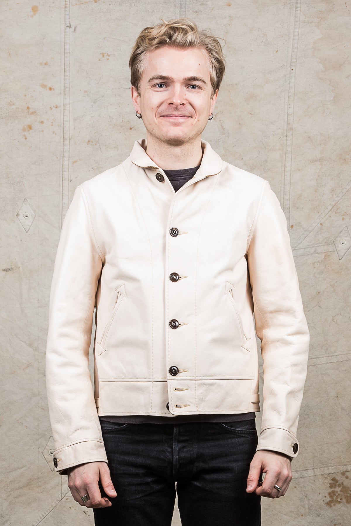 Mister Freedom Natural Campus Leather Jacket Veg Tanned