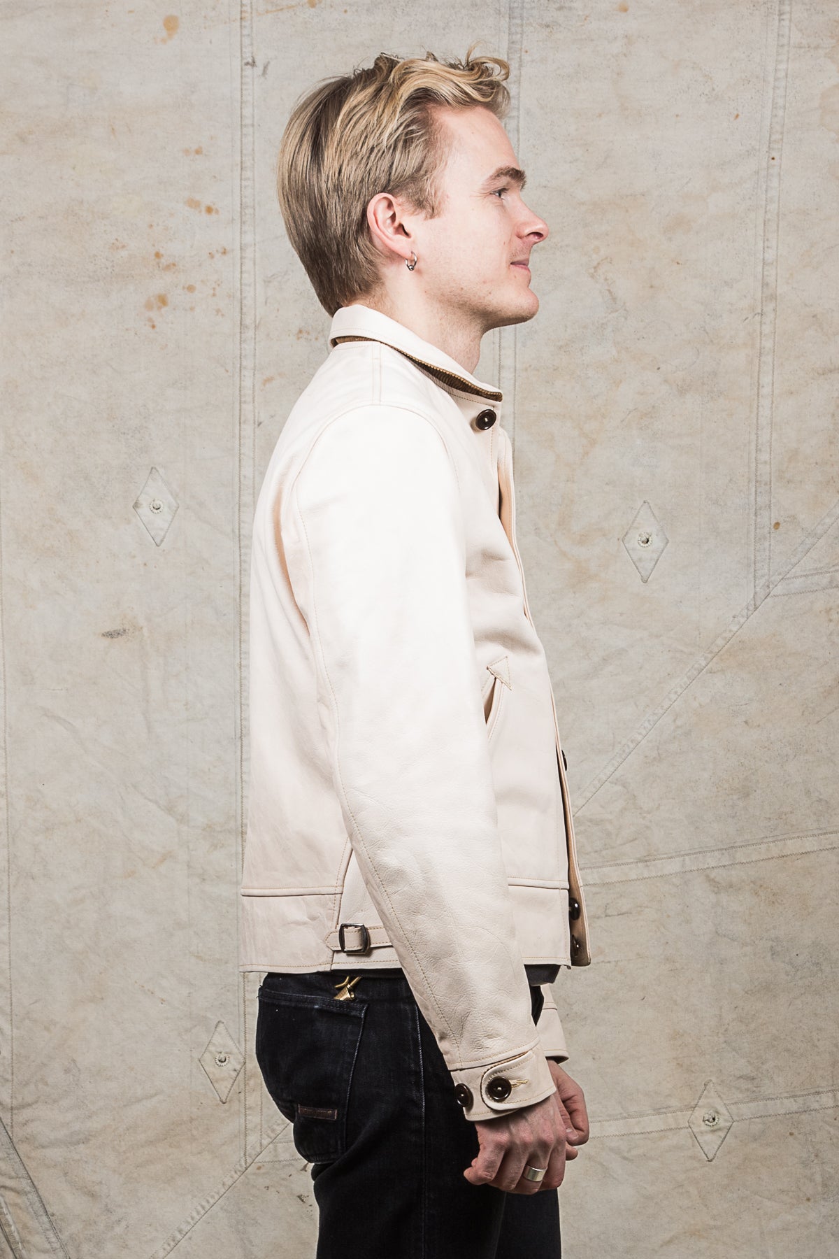 Mister Freedom Natural Campus Leather Jacket Veg Tanned