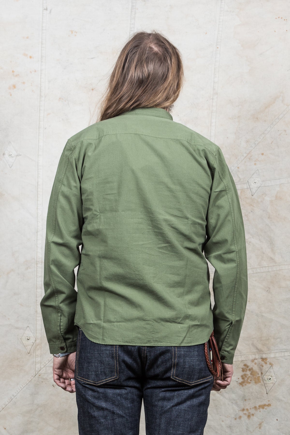 Indigofera Muir Shirt Desert Green Chambray