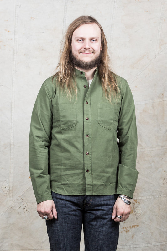 Indigofera Muir Shirt Desert Green Chambray