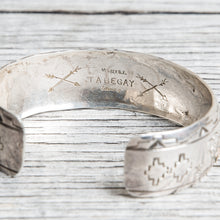 Vintage TA Begay Storyteller Bracelet Sterling Silver & 12K Gold