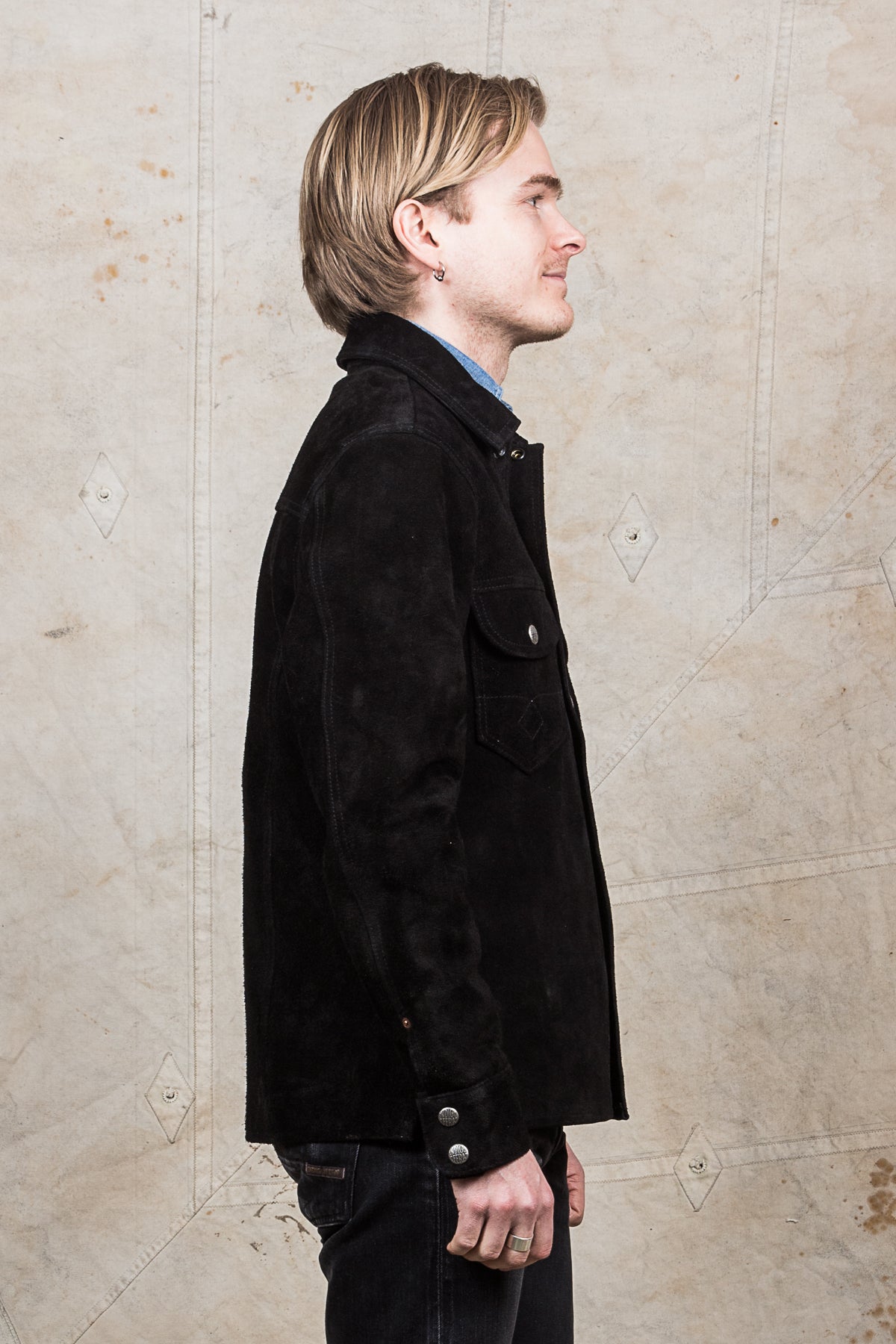 Indigofera Copeland Black Rough Out Leather