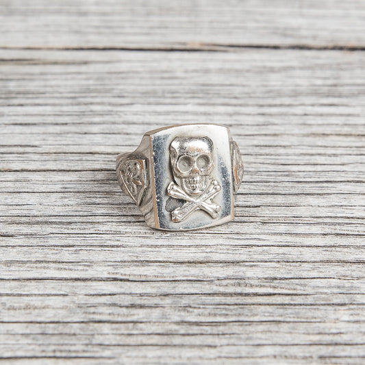 Vintage Mexican Biker Skull Souvenir Ring No. 2