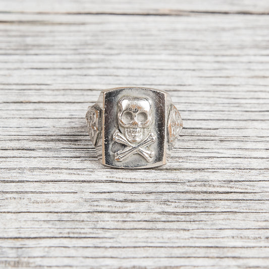 Vintage Mexican Biker Skull Souvenir Ring No. 2