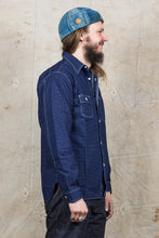 Sugar Cane & Co. Navy Polka Dot Work Shirt