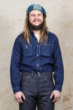 Sugar Cane & Co. Navy Polka Dot Work Shirt