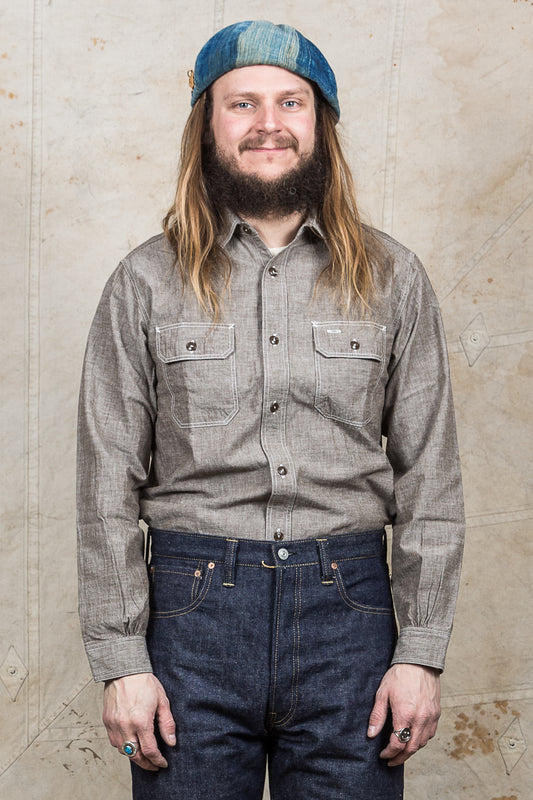 Sugar Cane & Co. Brown Chambray Shirt