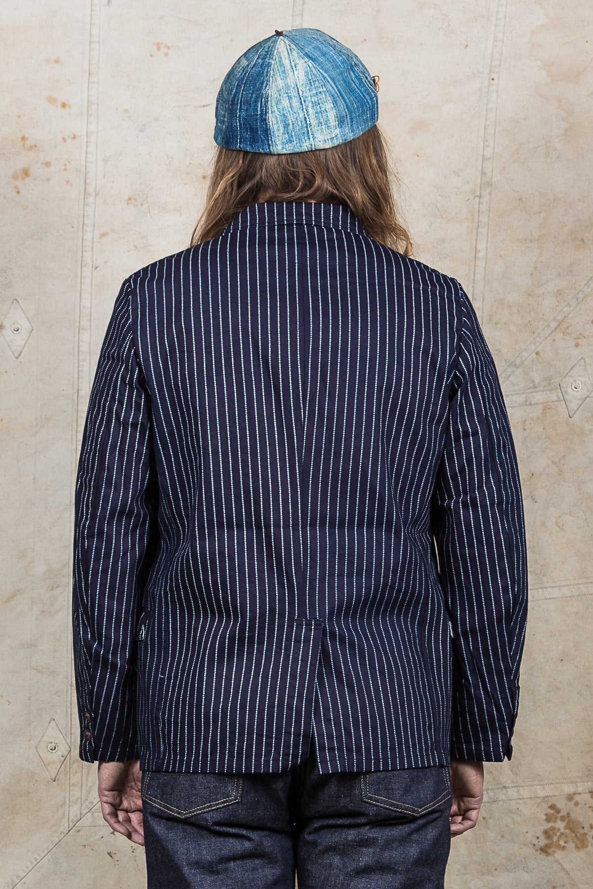 Sugar Cane & Co. 9oz Indigo Wabash Stripe Jacket