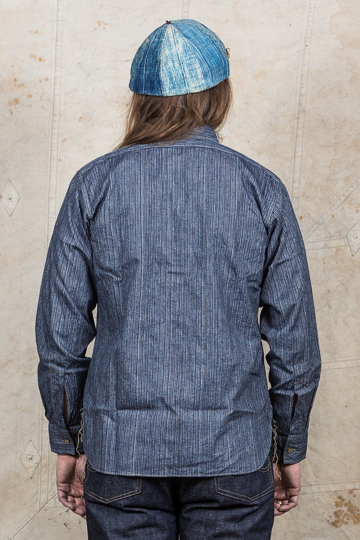 Sugar Cane & Co. Indigo Stripe Coat Shirt