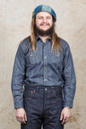Sugar Cane & Co. Indigo Stripe Coat Shirt