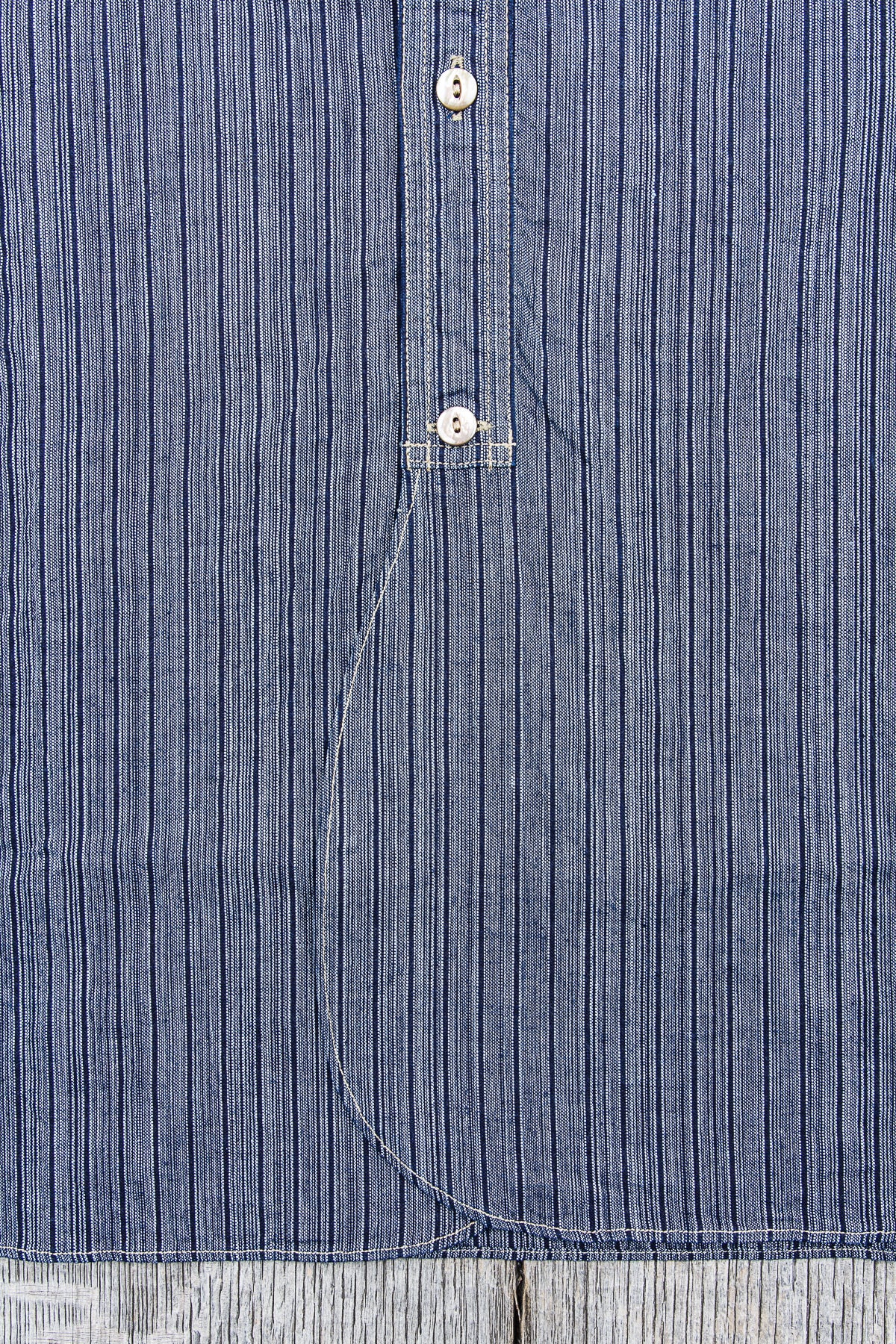 Sugar Cane & Co. Indigo Stripe Coat Shirt
