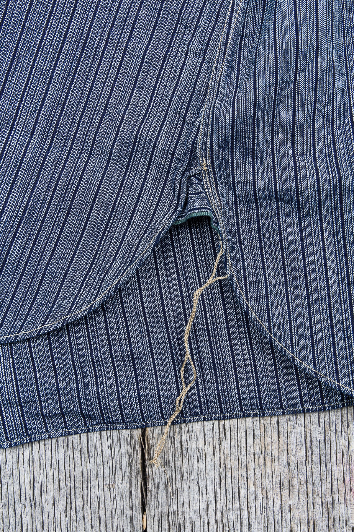 Sugar Cane & Co. Indigo Stripe Coat Shirt